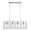 Hoyz - Hanglamp Met 4 Lampen - Turn Square - Grijs - 109cm Breed - Industrieel -Beroemde Verlichtings Winkel 1000051688