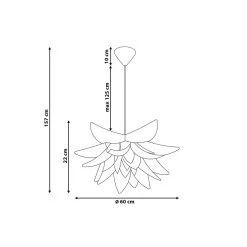Beliani Hanglamp ALVA - Wit Synthetisch Materiaal -Beroemde Verlichtings Winkel 1000053437 0102