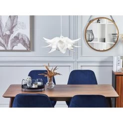 Beliani Hanglamp ALVA - Wit Synthetisch Materiaal -Beroemde Verlichtings Winkel 1000053437 0103