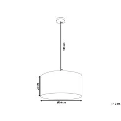 Beliani Hanglamp ELBE - Zwart Polyester -Beroemde Verlichtings Winkel 1000053440 0102