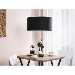 Beliani Hanglamp ELBE - Zwart Polyester -Beroemde Verlichtings Winkel 1000053440 0103