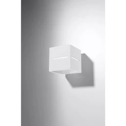 Sollux Wandlamp Lobo - 1 Lichts - 12 X10 Cm - Wit -Beroemde Verlichtings Winkel 1000053988 0102