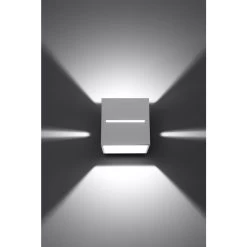 Sollux Wandlamp Lobo - 1 Lichts - 12 X10 Cm - Wit -Beroemde Verlichtings Winkel 1000053988 0103