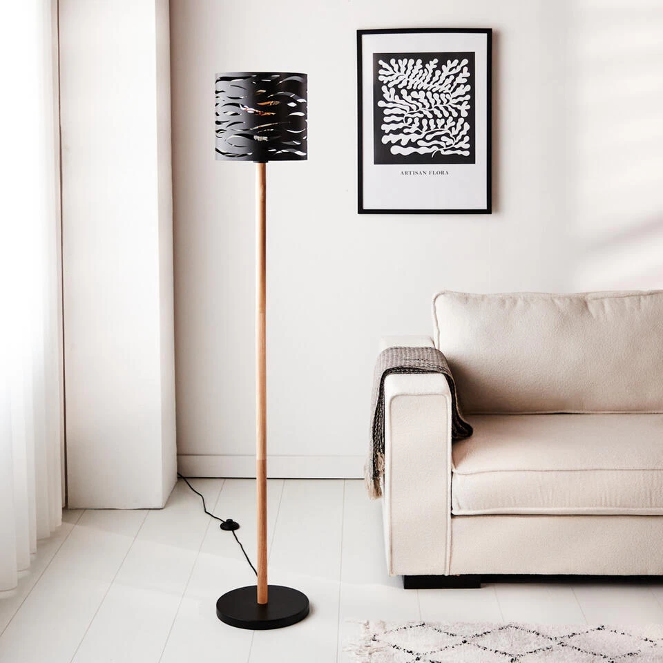 Industriële Vloerlamp Freckle Zwart - 162x27x162 Cm - Aluminium - Zwart 4 Industriële Vloerlamp Freckle Zwart - 162x27x162 Cm - Aluminium - Zwart - Afbeelding 2