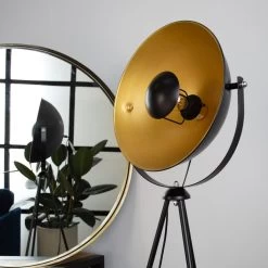 Vloerlamp Fallon Zwart-goud - 150x60x150 Cm - Metaal - Goudkleurig -Beroemde Verlichtings Winkel 1000056608 0102