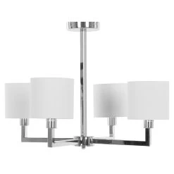 Beliani Hanglamp SHAPKINA - Wit Polyester
