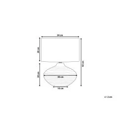 Beliani Tafellamp LIMA - Bruin Porselein -Beroemde Verlichtings Winkel 1000057048 0102
