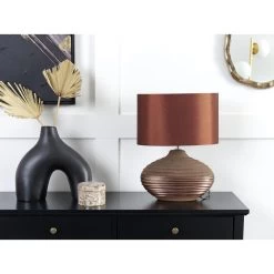 Beliani Tafellamp LIMA - Bruin Porselein -Beroemde Verlichtings Winkel 1000057048 0103