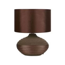 Beliani Tafellamp LIMA - Bruin Porselein