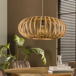 Hoyz - Hanglamp 1L Ø65 Stripes / Massief Mango Naturel 8 Hoyz - Hanglamp 1L Ø65 Stripes / Massief Mango Naturel -Beroemde Verlichtings Winkel 1000057785 0102