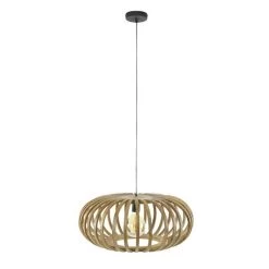 Hoyz - Hanglamp 1L Ø65 Stripes / Massief Mango Naturel