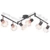 VidaXL Plafondlamp Met 6 Spotlights E14 Zwart En Koper -Beroemde Verlichtings Winkel 1000057843