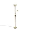 QAZQA Moderne Vloerlamp Messing Met Leeslamp Incl. LED Dim To Warm - Diva -Beroemde Verlichtings Winkel 1000061868