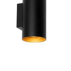 QAZQA Design Wandlamp Zwart Met Goud - Sab -Beroemde Verlichtings Winkel 1000061944 0101