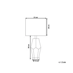 Beliani Tafellamp OXLEY - Wit Beton -Beroemde Verlichtings Winkel 1000063802 0102