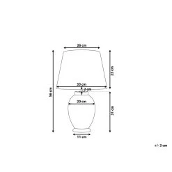 Beliani Tafellamp BRENTA - Blauw Keramiek -Beroemde Verlichtings Winkel 1000063811 0102