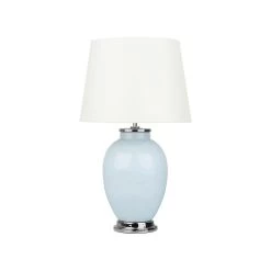 Beliani Tafellamp BRENTA - Blauw Keramiek