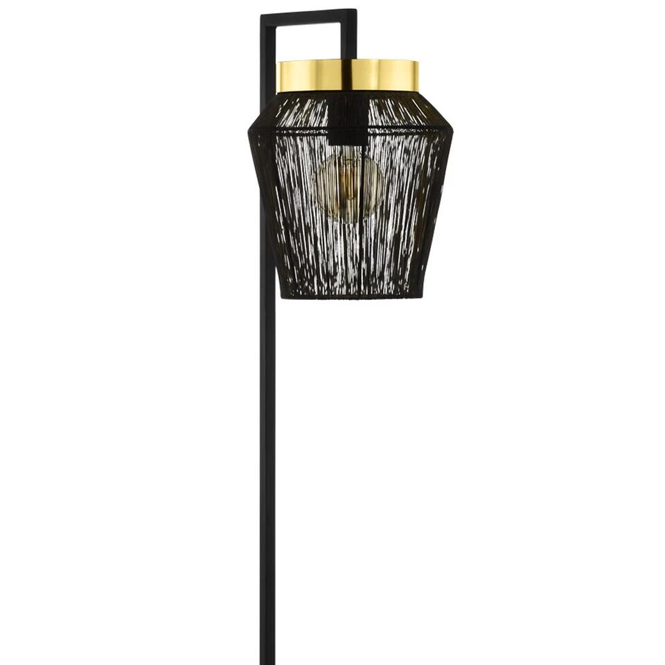 EGLO Escandidos Vloerlamp - E27 - 170 cm - Zwart/Geelkoper/Goud 5 EGLO Escandidos Vloerlamp - E27 - 170 cm - Zwart/Geelkoper/Goud - Afbeelding 3