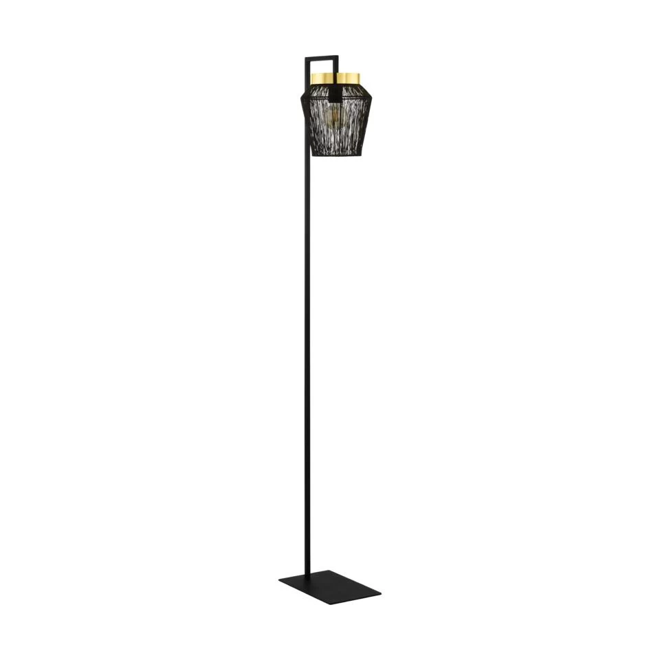 EGLO Escandidos Vloerlamp - E27 - 170 cm - Zwart/Geelkoper/Goud 3 EGLO Escandidos Vloerlamp - E27 - 170 cm - Zwart/Geelkoper/Goud