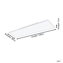 EGLO Salobrena 1 Plafondlamp - LED - 120 cm - Wit 9 EGLO Salobrena 1 Plafondlamp - LED - 120 cm - Wit -Beroemde Verlichtings Winkel 1000065357 0103