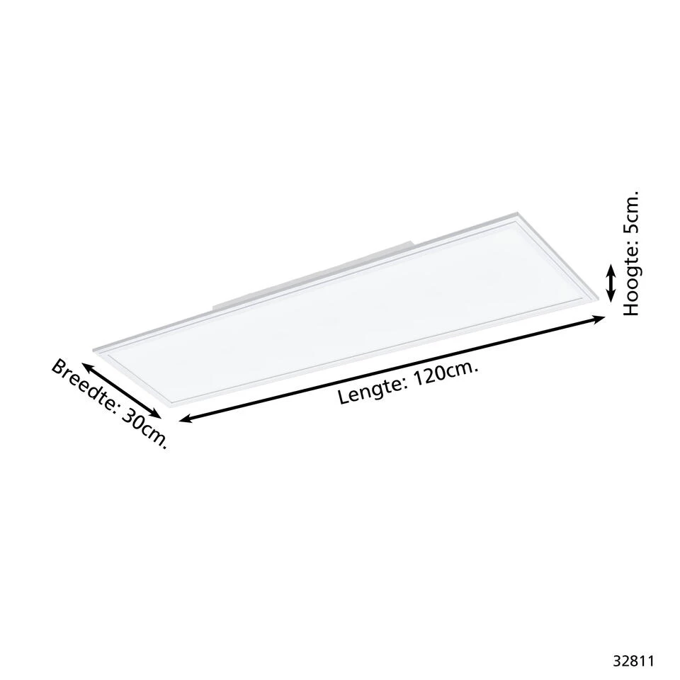 EGLO Salobrena 1 Plafondlamp - LED - 120 cm - Wit 6 EGLO Salobrena 1 Plafondlamp - LED - 120 cm - Wit - Afbeelding 4