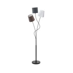 EGLO Maronda Vloerlamp - E14 - 152 Cm - Zwart/Antraciet, Wit, Bruin