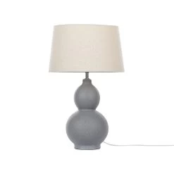 Beliani Tafellamp YENISEI - Grijs Keramiek