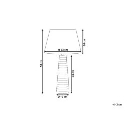 Beliani Bedlamp VILNIA - Zilver Keramiek -Beroemde Verlichtings Winkel 1000067843 0102