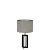 Tafellamp Mace/Saverna - Zwart/Beige - Ø30x56cm -Beroemde Verlichtings Winkel 1000069578