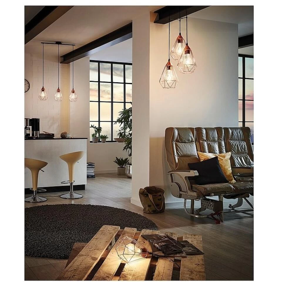 Eglo Tarbes Hanglamp Met Drie Kappen 4 Eglo Tarbes Hanglamp Met Drie Kappen - Afbeelding 2