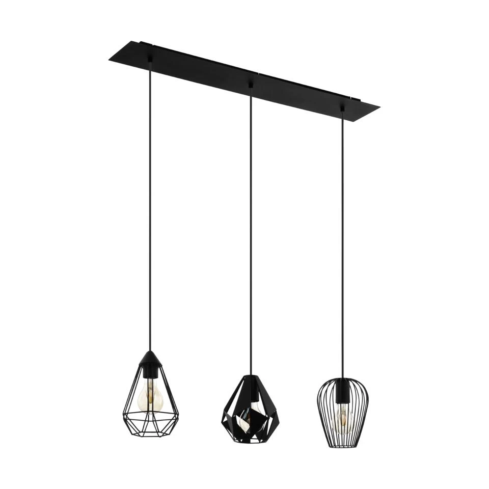 EGLO Distaff Hanglamp - E27 - 90 cm - Zwart 3 EGLO Distaff Hanglamp - E27 - 90 cm - Zwart
