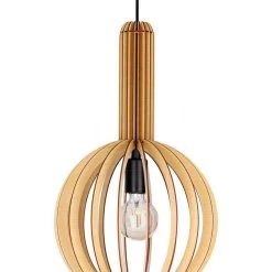 EGLO Velasco Hanglamp - E27 - Ø 31 cm - Ahorn/Zwart -Beroemde Verlichtings Winkel 1000070737 0102