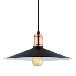 EGLO Vintage Bridport - Hanglamp - 1 Lichts - Ø360 mm. - Zwart - Koper 8 EGLO Vintage Bridport - Hanglamp - 1 Lichts - Ø360 mm. - Zwart - Koper -Beroemde Verlichtings Winkel 1000070894 0102