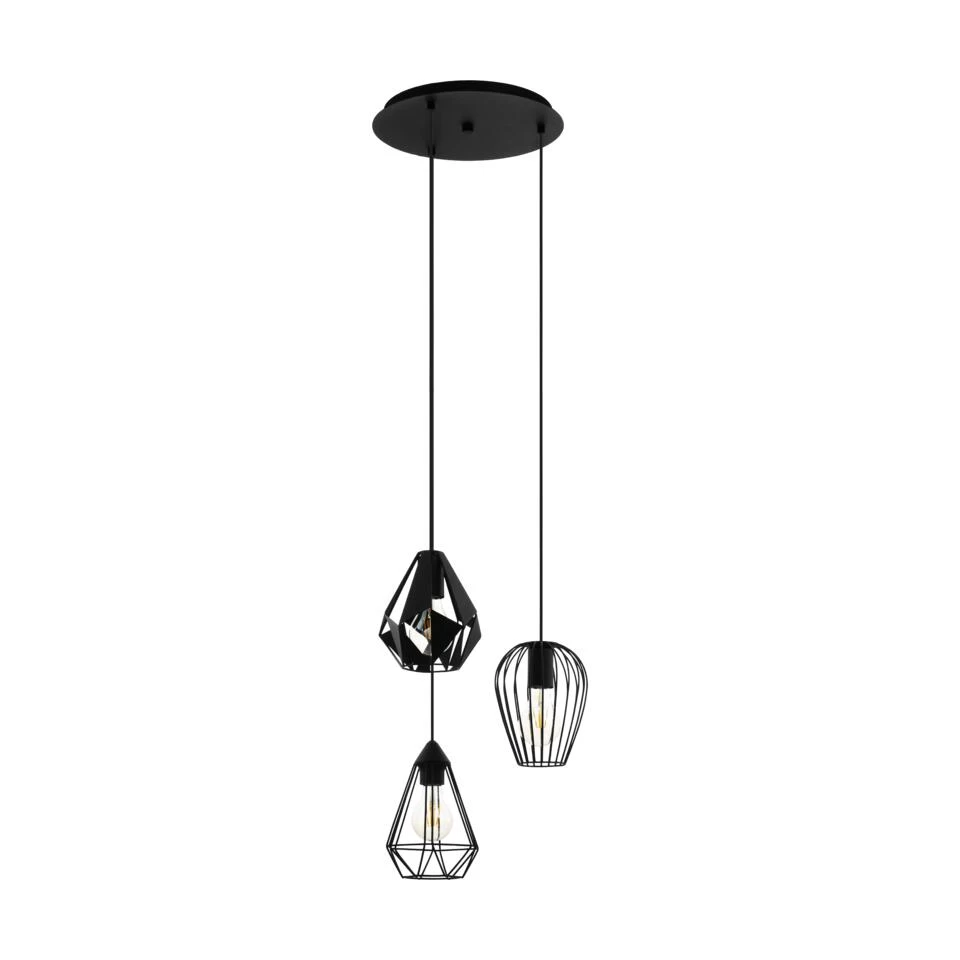 EGLO Distaff Hanglamp - E27 - Ø 34 cm - Zwart 3 EGLO Distaff Hanglamp - E27 - Ø 34 cm - Zwart