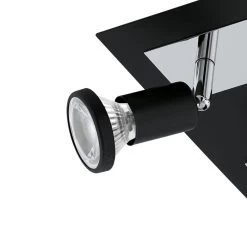 EGLO Sarria - Spot - 4 Lichts - Zwart, Chroom -Beroemde Verlichtings Winkel 1000070975 0102