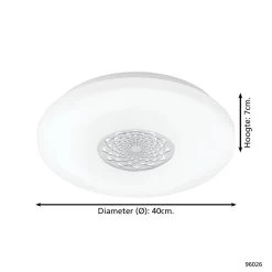 EGLO Capasso 1 - Wand/Plafondlamp - 1 Lichts - Ø340mm. - Wit, Chroom 9 EGLO Capasso 1 - Wand/Plafondlamp - 1 Lichts - Ø340mm. - Wit, Chroom -Beroemde Verlichtings Winkel 1000072142 0103