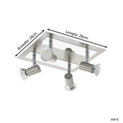EGLO Rottelo - Plafondspots - 4 Lichts - Nikkel-Mat, Chroom 9 EGLO Rottelo - Plafondspots - 4 Lichts - Nikkel-Mat, Chroom -Beroemde Verlichtings Winkel 1000072178 0103