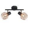 QAZQA Moderne Spot Zwart Met Koper 2-lichts - Mesh 1 QAZQA Moderne Spot Zwart Met Koper 2-lichts - Mesh -Beroemde Verlichtings Winkel 1000072690