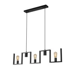 Ylumen Hanglamp Row - 5 Lichts - 112 X150 Cm - Zwart