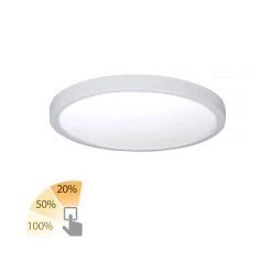 Highlight Plafondlamp Piatto - 1 Lichts - 23.5 X2.5 Cm - Wit
