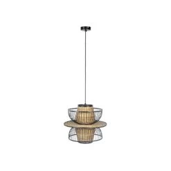 Giga Meubel Hanglamp Rotan & Metaal - 40x40x35cm - Lamp Carmen
