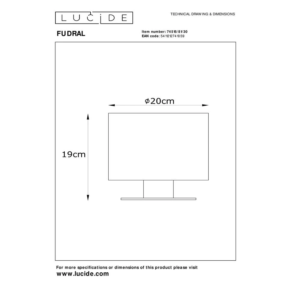 Lucide FUDRAL Tafellamp - Zwart 6 Lucide FUDRAL Tafellamp - Zwart - Afbeelding 4