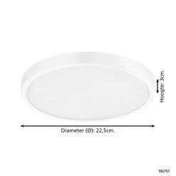 EGLO Fueva-A Opbouwlamp - LED - Ø 22,5 Cm - Wit - Dimbaar -Beroemde Verlichtings Winkel 1000076774 0103