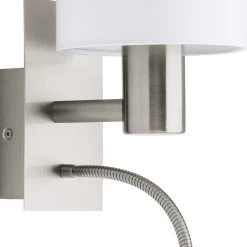 EGLO Pasteri Wandlamp - E27;LED - 38 Cm - Grijs/Wit -Beroemde Verlichtings Winkel 1000076836 0102