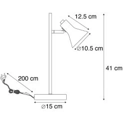QAZQA Moderne Tafellamp Zwart Met Goud 1-lichts - Magno -Beroemde Verlichtings Winkel 1000078750 0102