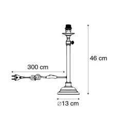 QAZQA Klassieke Tafellamp Zwart Verstelbaar Zonder Kap - Accia 8 QAZQA Klassieke Tafellamp Zwart Verstelbaar Zonder Kap - Accia -Beroemde Verlichtings Winkel 1000078758 0102