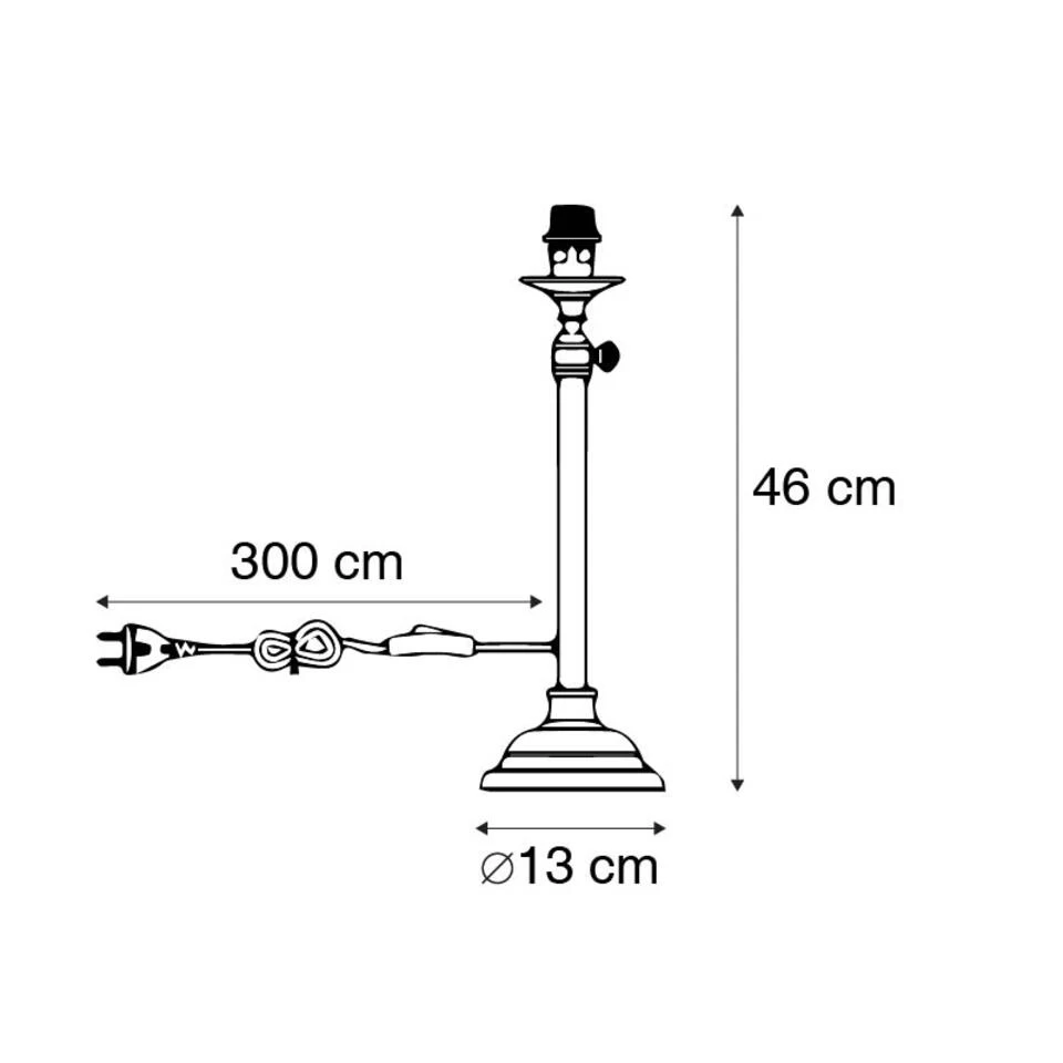 QAZQA Klassieke Tafellamp Zwart Verstelbaar Zonder Kap - Accia 5 QAZQA Klassieke Tafellamp Zwart Verstelbaar Zonder Kap - Accia - Afbeelding 3