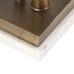 QAZQA Art Deco Tafellamp Brons Met Marmeren Voet - Leaf 8 QAZQA Art Deco Tafellamp Brons Met Marmeren Voet - Leaf -Beroemde Verlichtings Winkel 1000078763 0102