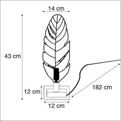 QAZQA Art Deco Tafellamp Brons Met Marmeren Voet - Leaf 9 QAZQA Art Deco Tafellamp Brons Met Marmeren Voet - Leaf -Beroemde Verlichtings Winkel 1000078763 0103
