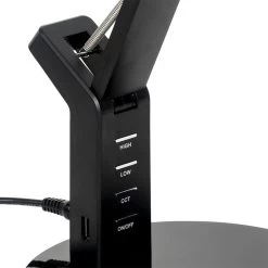 QAZQA Tafellamp Zwart Met Touch Incl. LED Met USB-aansluiting - Edward -Beroemde Verlichtings Winkel 1000078768 0103